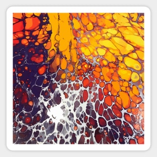 Acrylic Painting with Organic looking Textures - WelshDesignsTP001 Magnet